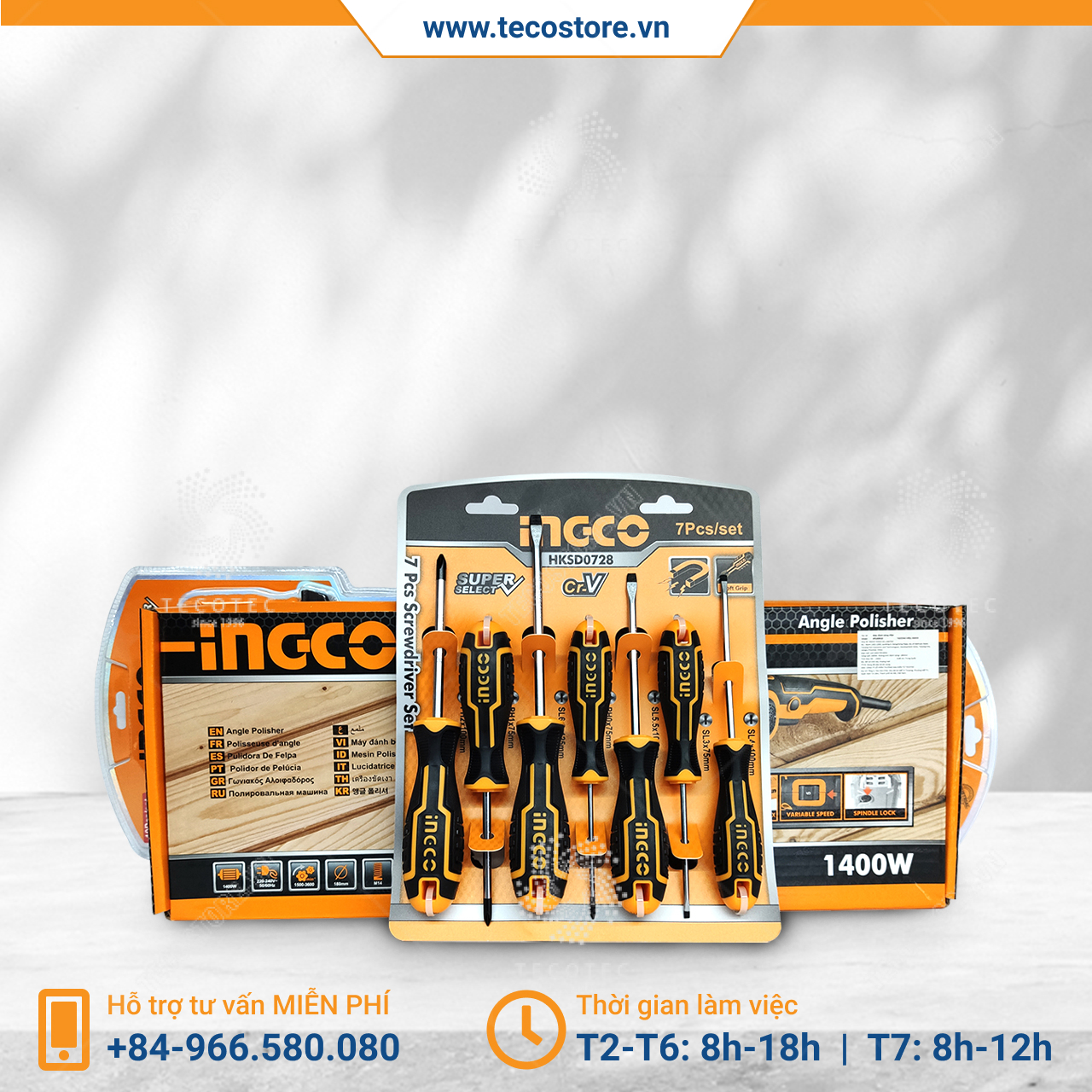 Bộ 7 tua vít INGCO HKSD0728