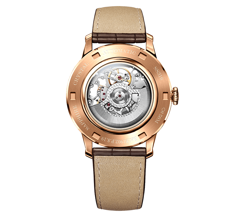 Đồng hồ nam Poniger P819-1 Chính hãng ,Kính sapphire nguyên khối ,chống xước,chống nước 50m,mặt trắng vỏ vàng hồngdây da nâu ( đen) xịn,vỏ máy thép không gỉ 316L,Đồng hồ cơ (Automatic) bảo hành 24 tháng, hàng mới 100%,thiết kế trẻ trung và sang trọng