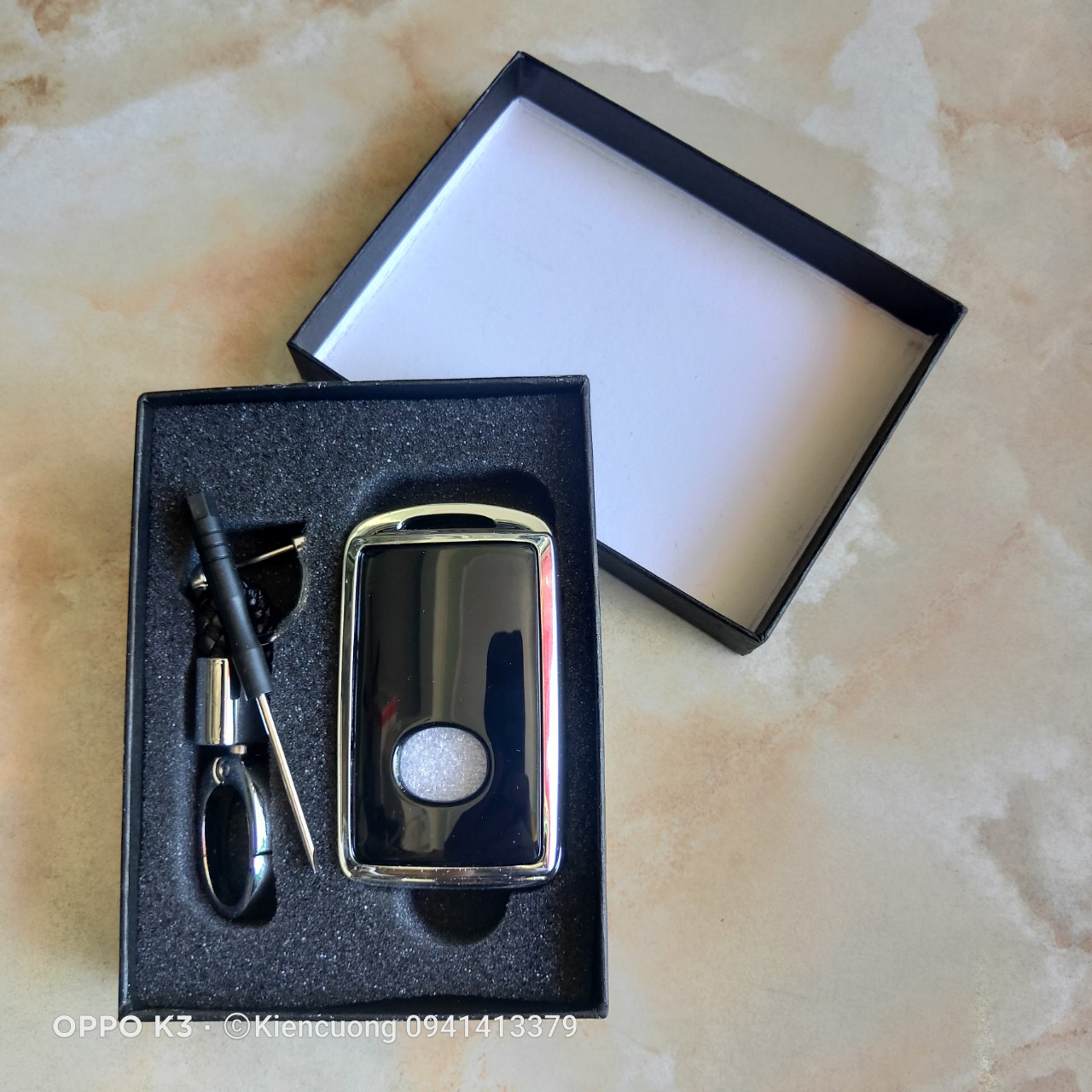 Bao chìa khoá ô tô Mazda3 2020-2021 nút silicon mạ crom Full Hộp