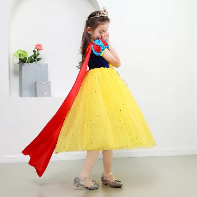 Váy Bạch Tuyết Cho Bé Gái Kèm Áo Choàng Dài - HME70