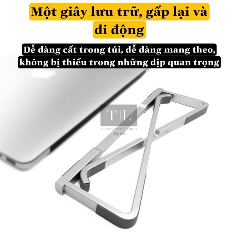 Kệ điện thoại, Ipad và thanh đỡ Laptop - có trượt, silicon đa điểm chống xước, hợp kim nhôm cao cấp