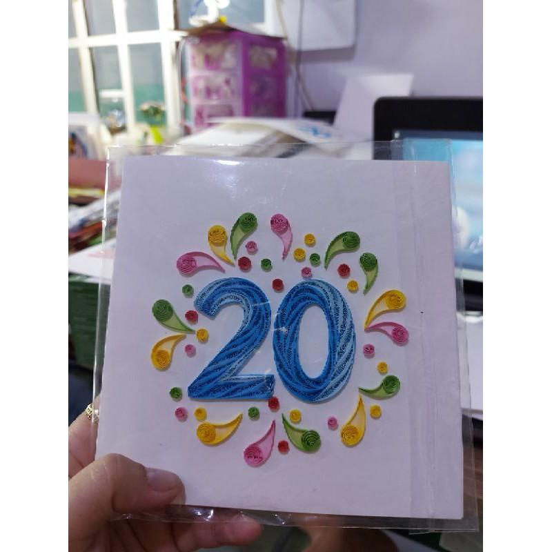 THIỆP QUILLING 15X15CM NHIỀU MẪU