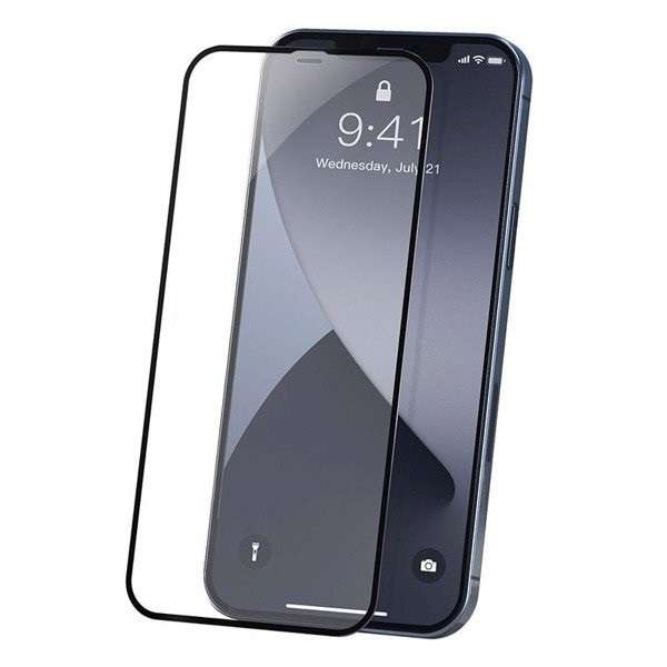 Bộ 2 kính cường lực Baseus Tempered độ cứng 9H, hạn chế bám vân tay cho iPhone 12 Pro Max - Hàng chính hãng