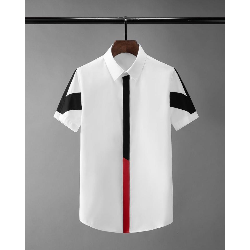 áo sơ mi phong cách Hàn quốc cực năng động, phối màu tạo điểm nhấn tinh tế trẻ trung - N28