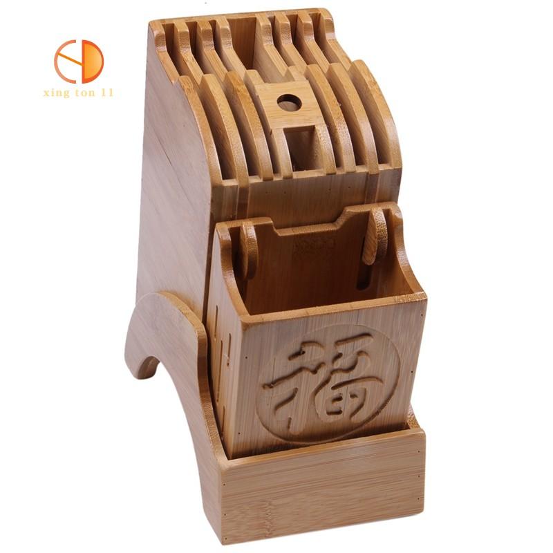 Giá Để Dao Đũa Thìa Mẫu Tài Lộc Bằng Gỗ Tre Hiện Đại, Sang Trọng.