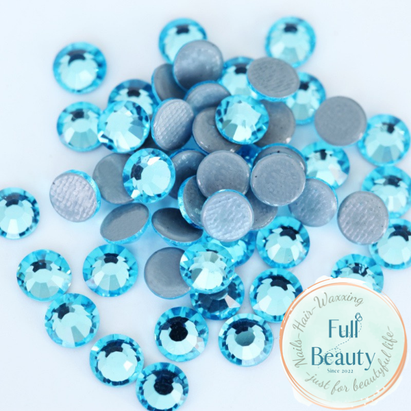 Đá Đính Nail Chân Bằng Siêu Sáng. Đá Túi Mix Size Màu Xanh Dương