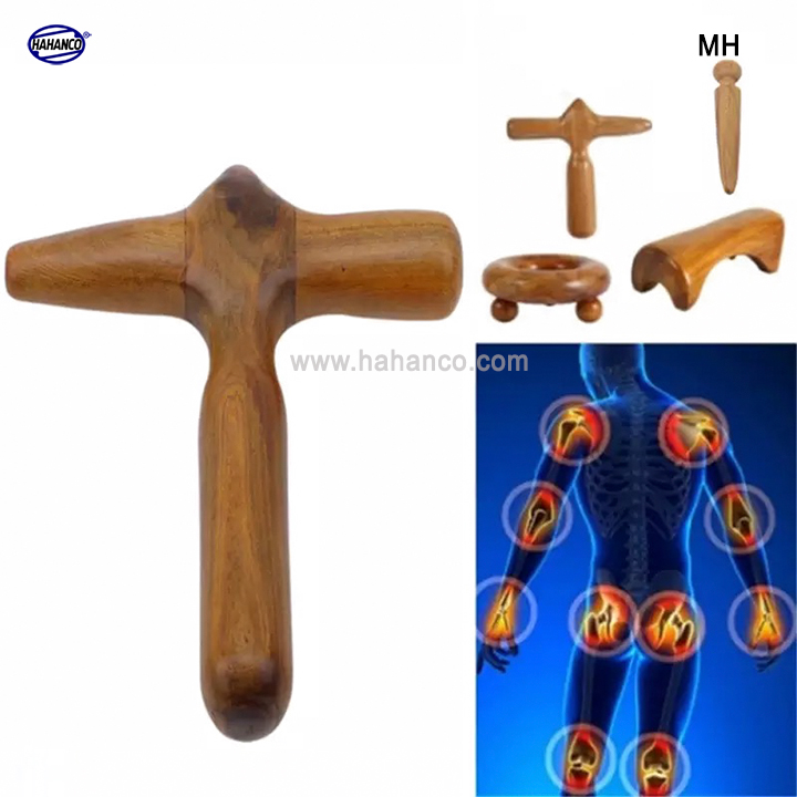 COMBO bộ 13 Dụng Cụ day ấn Huyệt Mát xa toàn thân kiểu Thái bằng gỗ Bách Xanh (MH848) Chăm sóc sức khỏe