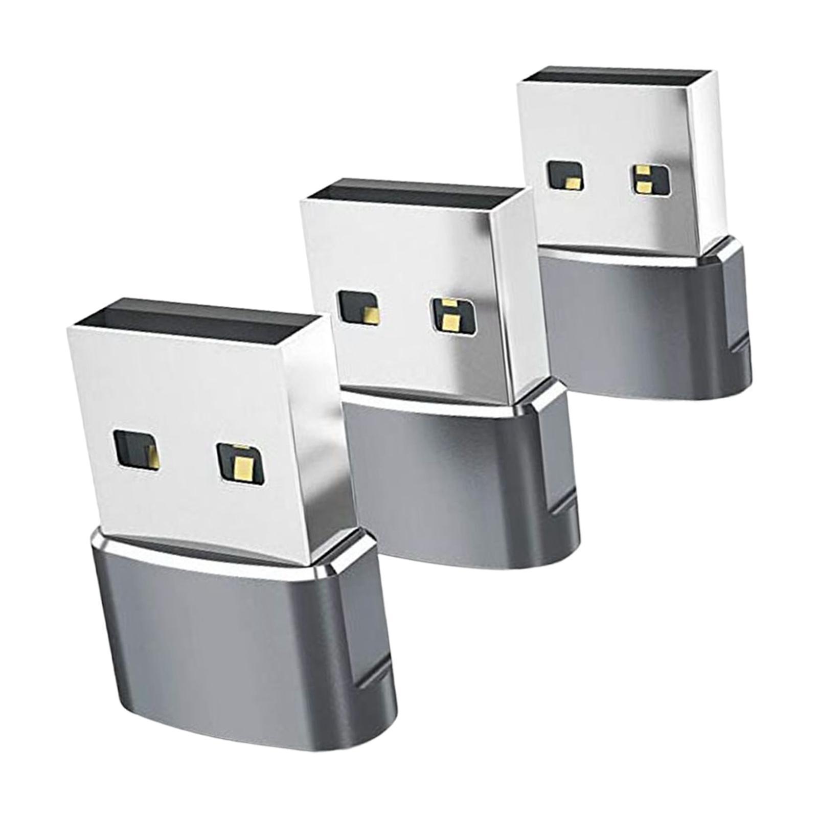 3 Pieces Type-.1 to USB 2.0 Adapter Plug Transfer Female to Male for Laptop