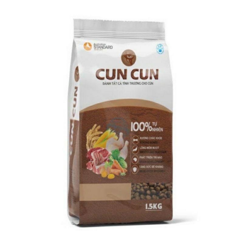 cun cun thức ăn hạt cho chó túi 1.5kg