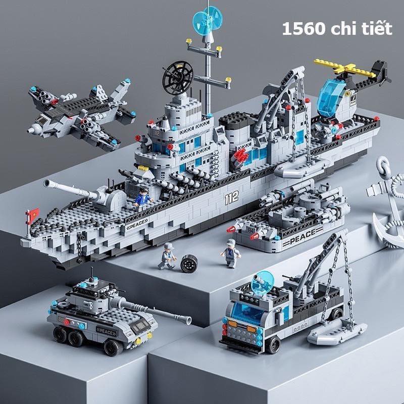 Đồ Chơi Lắp Ghép Tàu Chiến Hạm Cỡ Lớn Lelebrother 8734