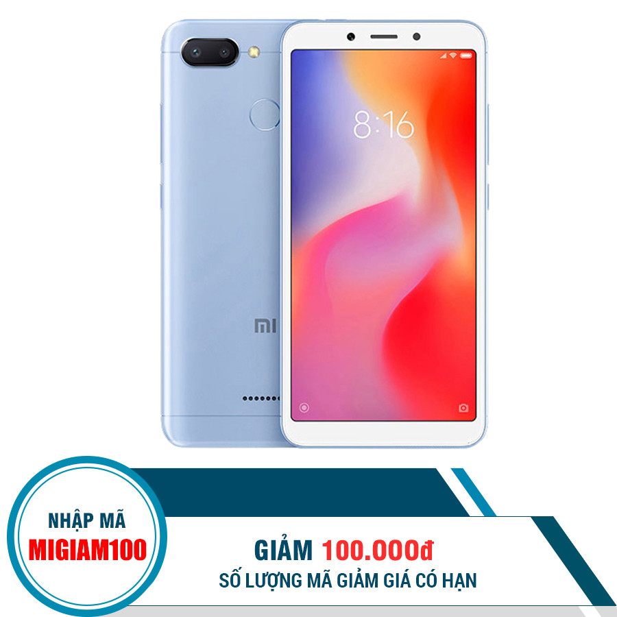 Điện Thoại Xiaomi Redmi 6 (3/32GB) - Hàng Chính Hãng