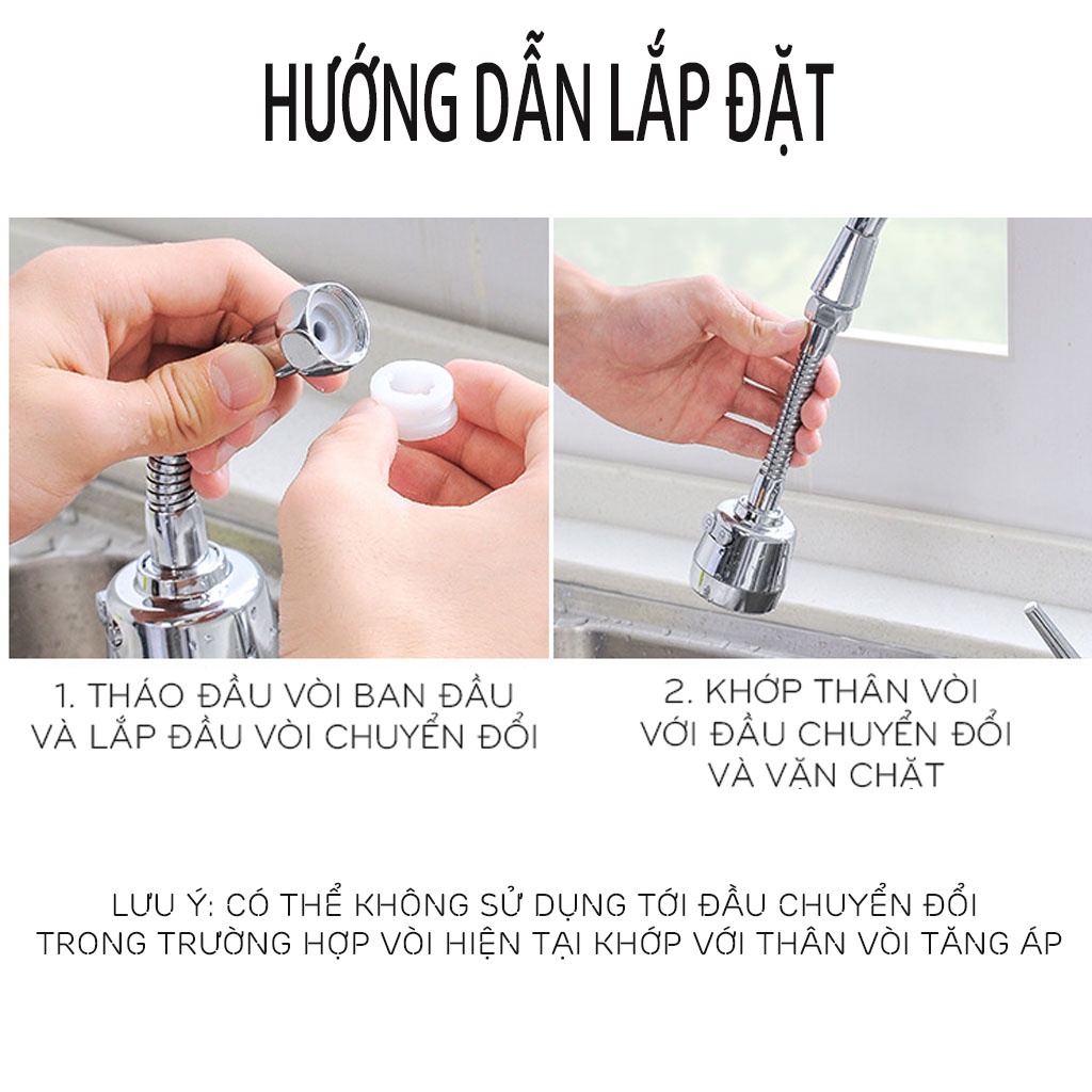 Vòi rửa bát xoay 360 độ inox cao cấp BABO vòi rửa bát tăng áp vòi nối dài tiện lợi (TA05)