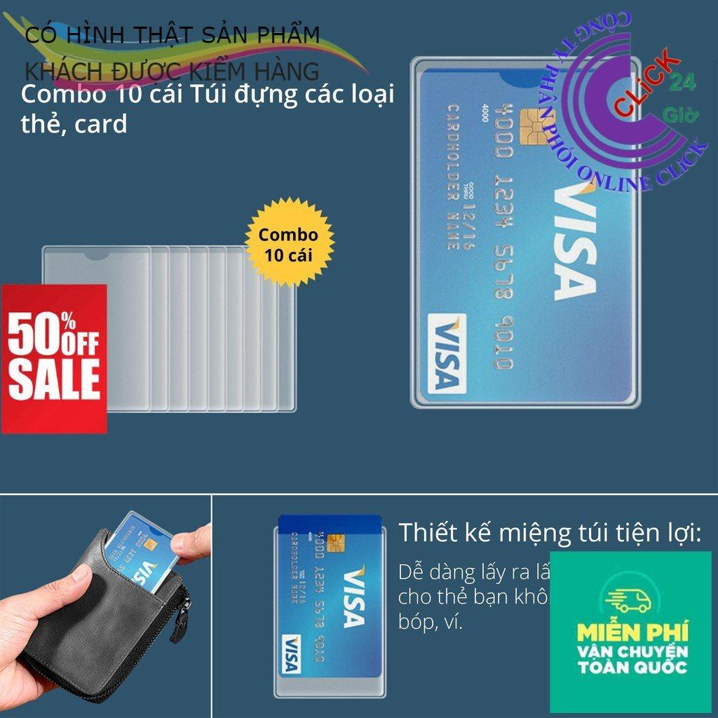 Combo10 Vỏ Bọc Căn Cước Công Dân – Thẻ ATM, Name Card Hàng Nhựa Dẻo