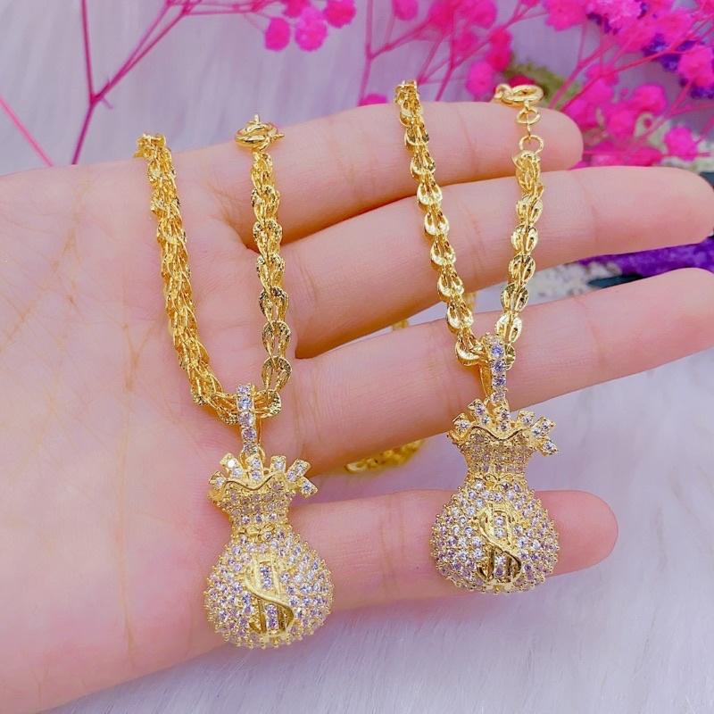 Dây chuyền đuôi phụng kèm mặt túi tiền