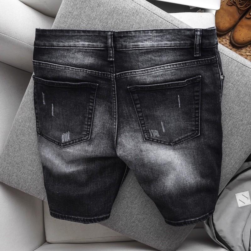 Quần short jean nam dáng suông co giãn nhẹ VNXK cao cấp