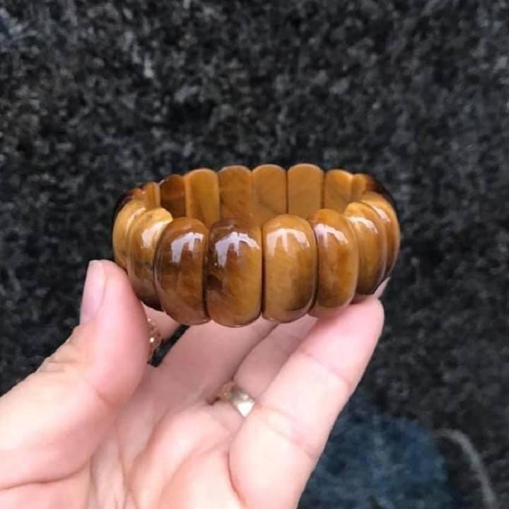 Vòng Tay Mắt Hổ Nâu Vàng