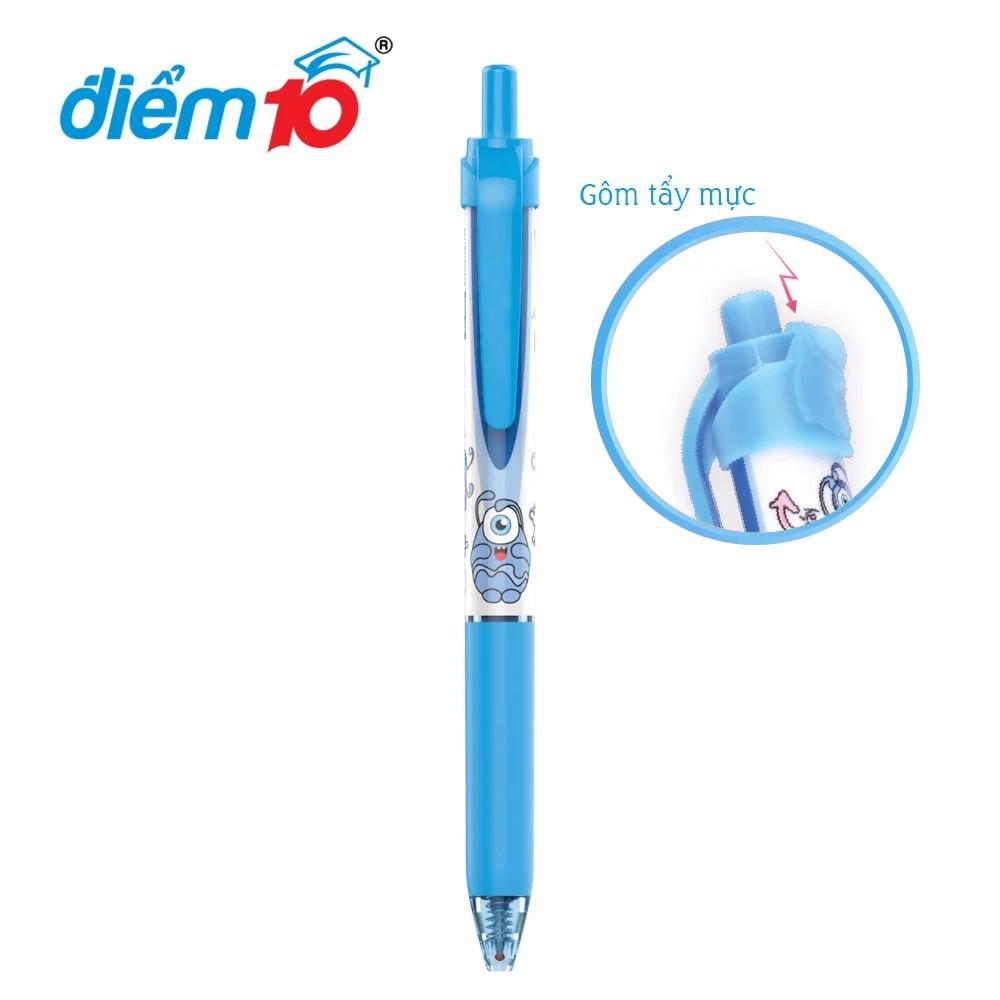 Combo 20 Bút Gel Thiên Long Mondee TP-GELE003 - 3 màu mực Xanh/ Tím/ Đen - Mực Xóa Được