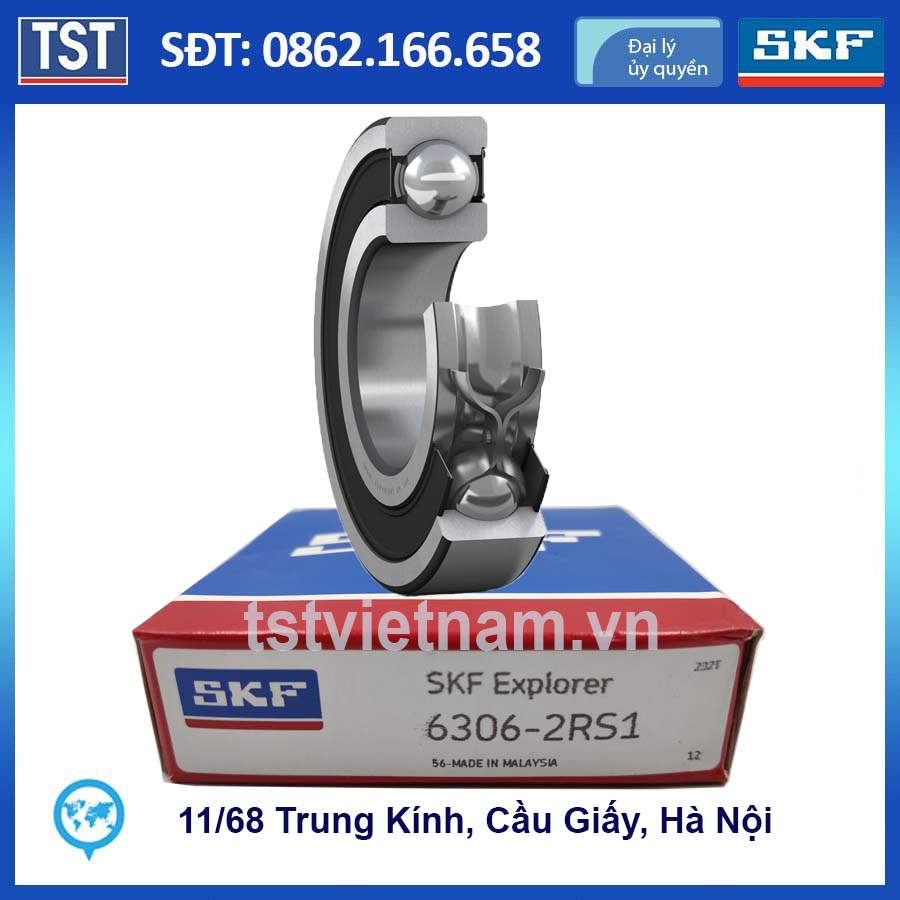 Vòng bi bạc đạn SKF 6306-2RS1