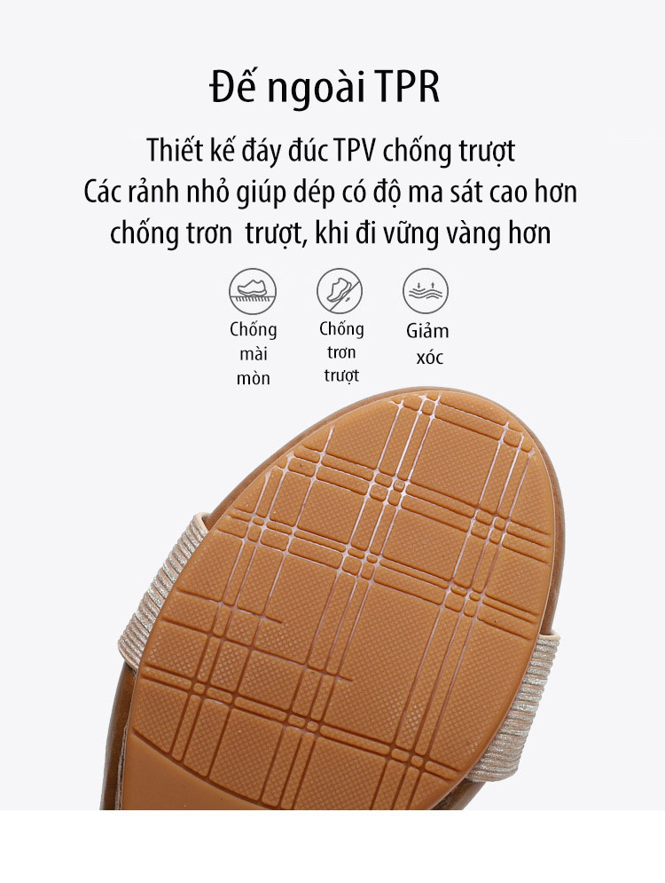 Tên sản phẩm: Giày quai ngang nữ giày sandals nữ dép quai hậu nữ cao 5 cm Mã 1418- 169A