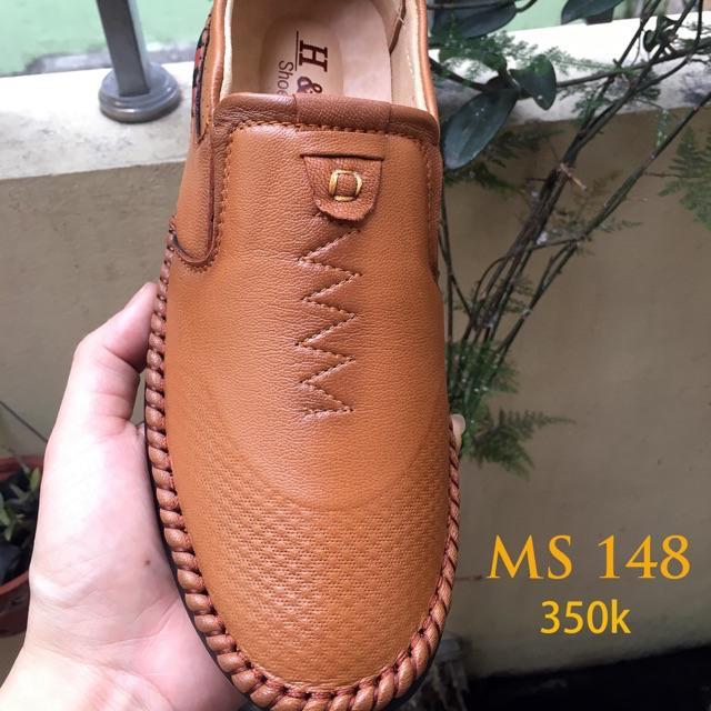 Giầy lười da bò mềm, lót cao su non cực êm Tomshoes