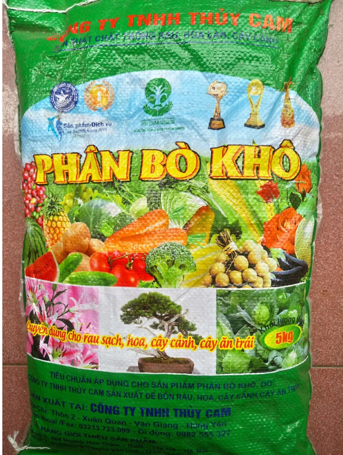 BAO 5KG PHÂN BÒ KHÔ DÙNG BÓN CHO RAU , HOA, CÂY CẢNH, CÂY ĂN TRÁI