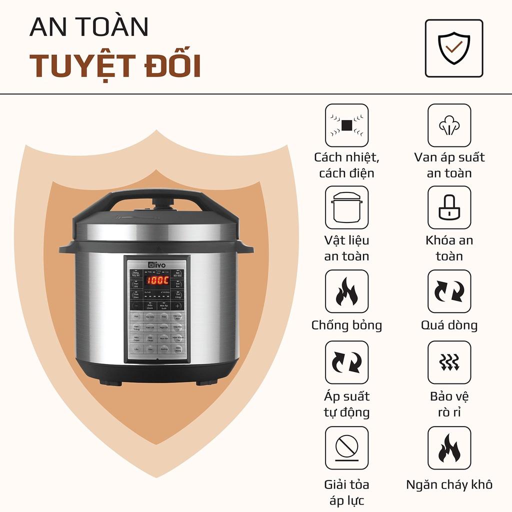 Nồi Áp Suất OLIVO PC60 - Thương Hiệu Mỹ - Vạn Món Ngon Trong Một Cái Máy