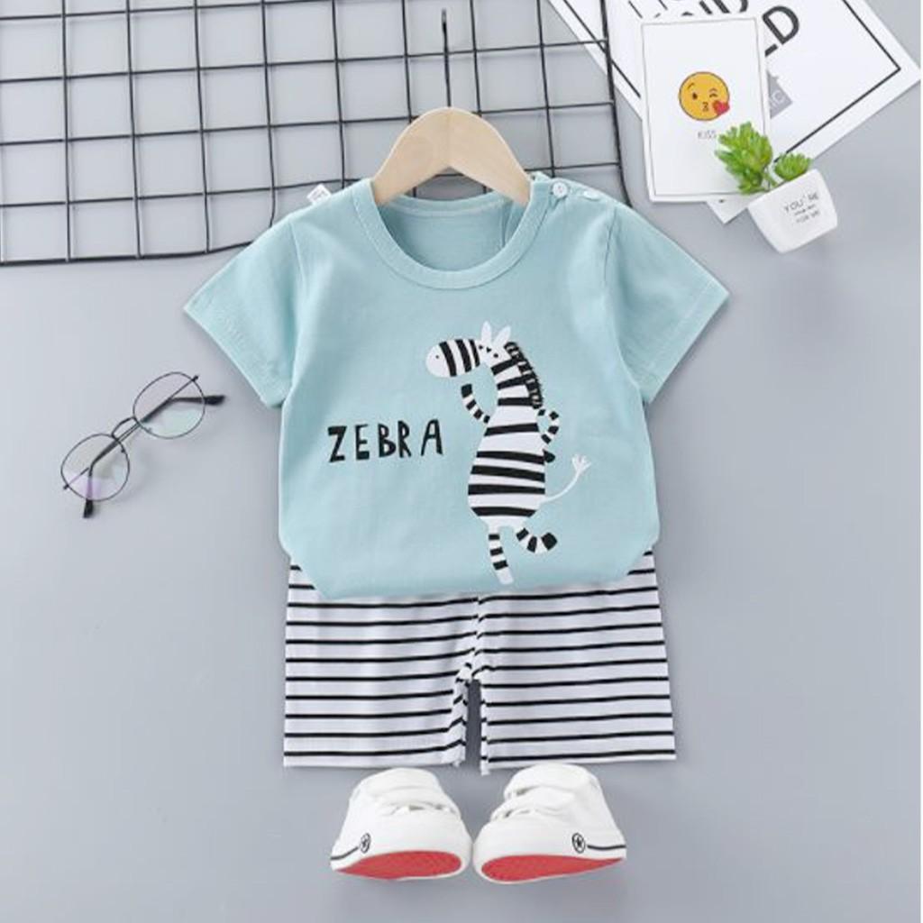 Bộ cộc tay cho bé trai gái sơ sinh Quần áo trẻ em mặc hè hàng Quảng châu cotton xịn thoáng mát - BCT03