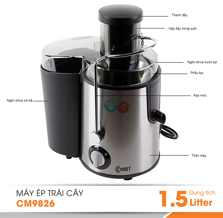 Máy Ép Trái Cây Comet CM9826 - Hàng chính hãng