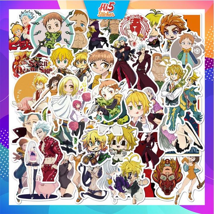 Sticker Hình Dán Trang Trí Anime Bảy Tỗi Lỗi Chết Người SevenDeadlySins ms#225