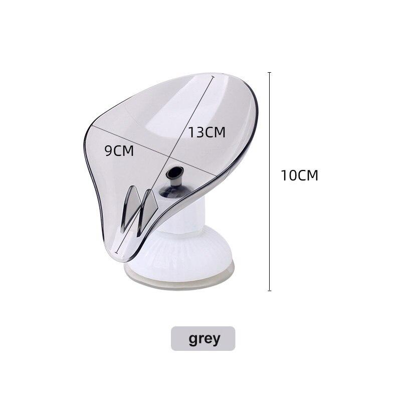 Punch-free Soap Box Leaf Shape Drain Soap Holder Bathroom Soap Suction Storage Rack Rotatable Kitchen Bathroom Accessory