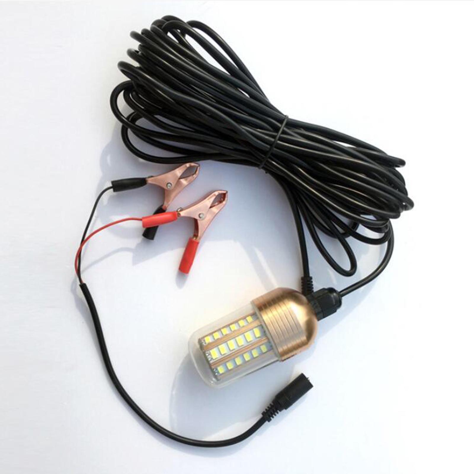 LED Submersible Fishing Night Light Underwater Fish Lure Bait Finder Lamp