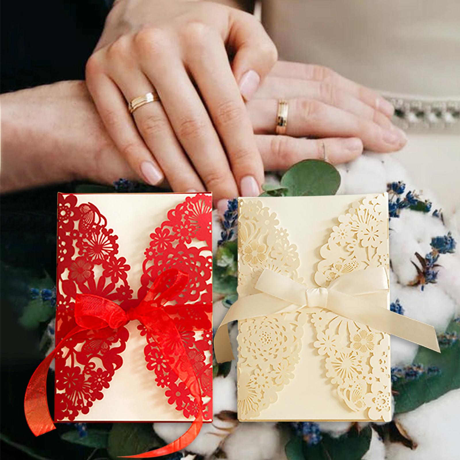 Thiệp Mời Đám Cưới Với Phong Bì Bowknot Cho Đám Cưới