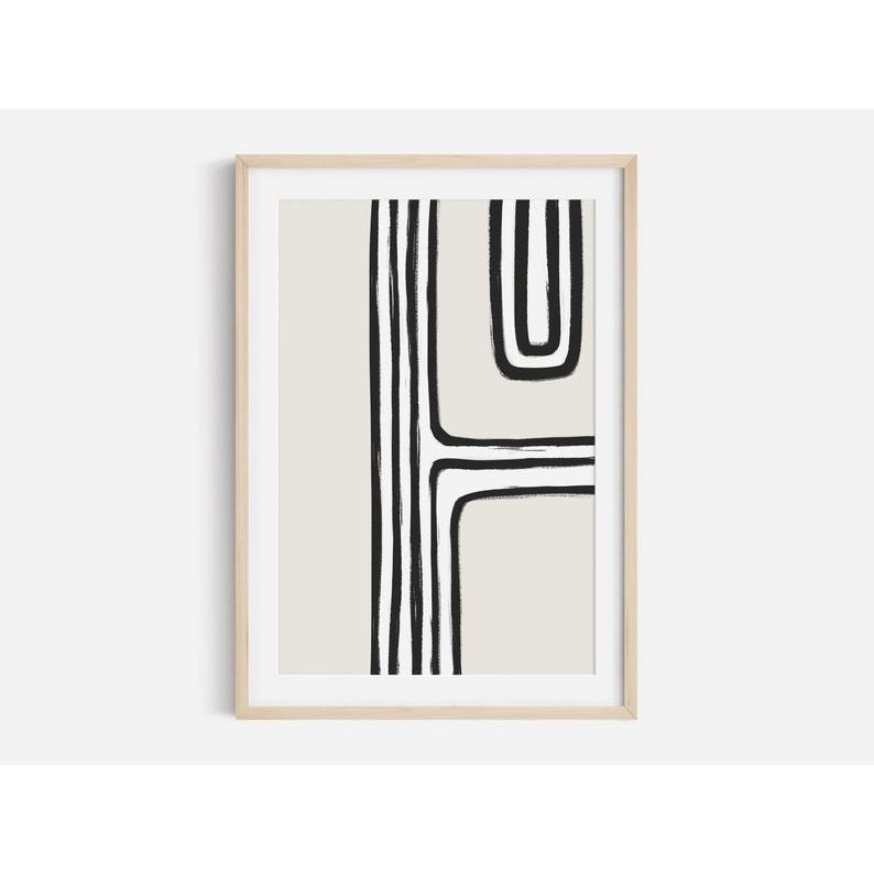 Tranh treo tường | Tranh nghệ thuật trừu tượng - Black Abstract Art Print, Black and White Abstract Art 04