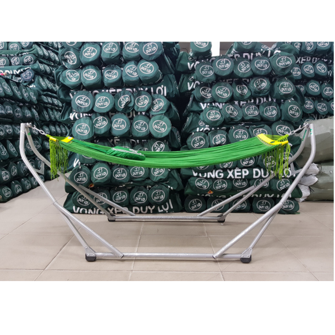 VÕNG XẾP DUY LỢI KHUNG THÉP - CỠ NHỎ - DÀNH CHO NGƯỜI 1m55