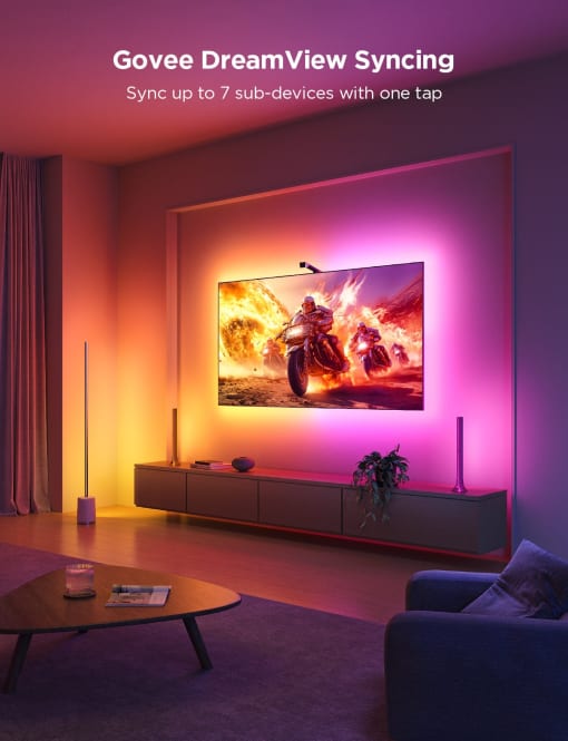 Đèn LED dây mở rộng màn hình Govee TV Backlight 3 Lite H6099 (55-65″) | Cảm biến màu sắc mượt mà
