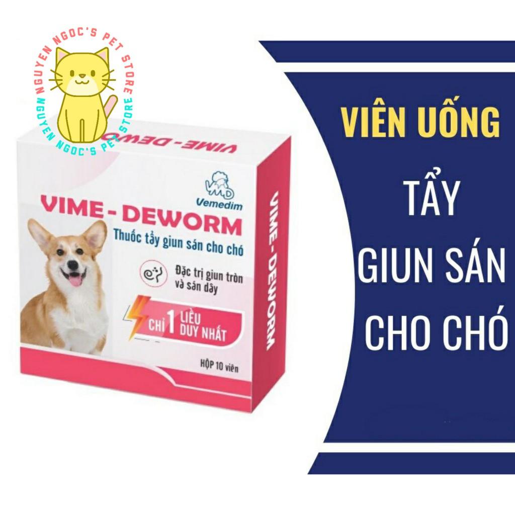 Vime Deworm Vemedim - 1 vỉ 5 viên ngăn ngừa giun sán dùng cho CHÓ