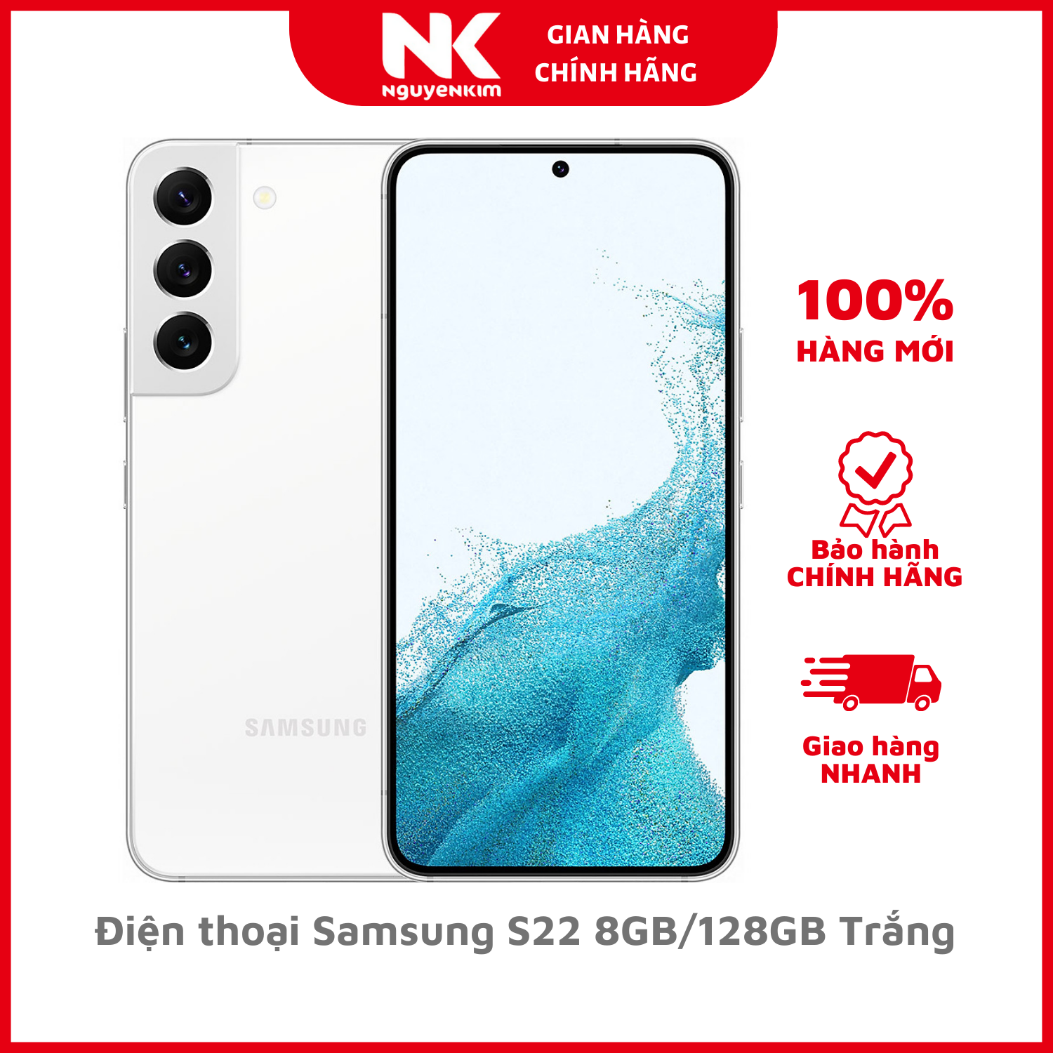 Điện thoại Samsung S22 8GB/128GB Trắng - Hàng Chính Hãng