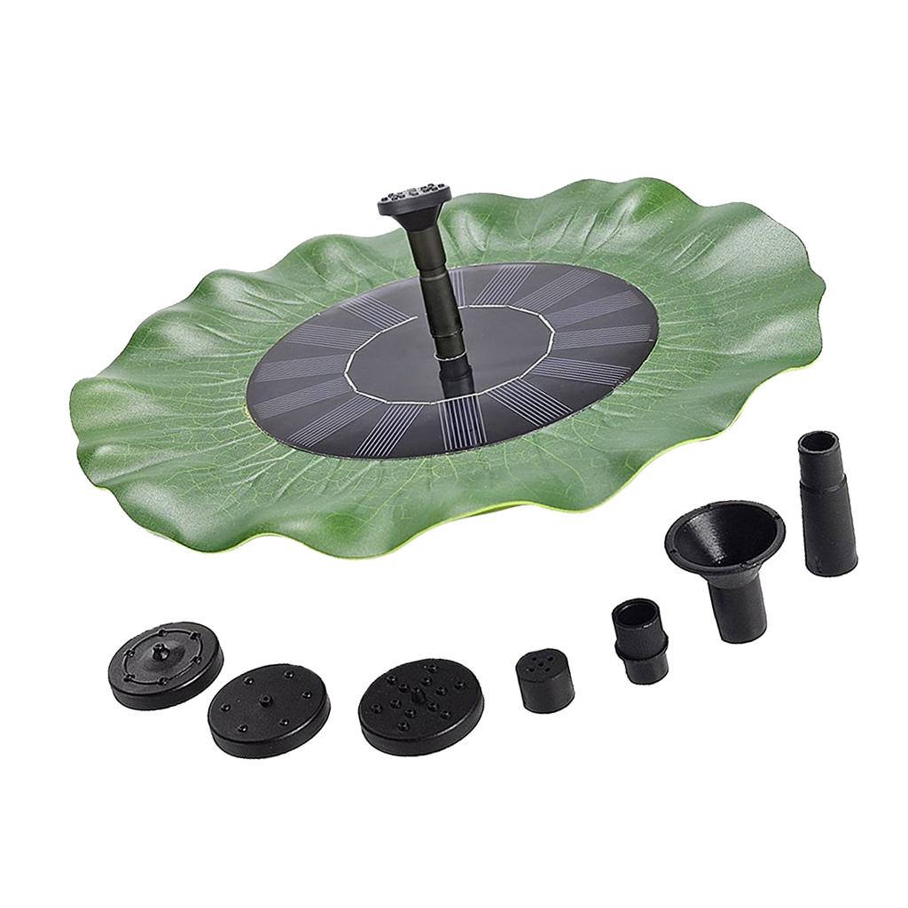 3 Types Floating Solar Powered Fountain Pond Water Pump Garden Bird Bath Tank Decor