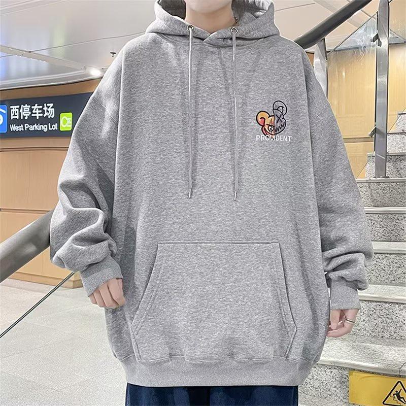 Áo Khoác Hoodie Lót Nhung Tay Dài Dáng Rộng In Chữ Phong Cách Mỹ Thời Trang Thu Đông Cho Cặp Đôi Cỡ M-8XL