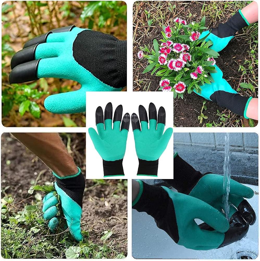 Găng Tay Làm Vườn Có Móng, Găng Tay Đào 3 Cặp, Găng Tay Làm Vườn Có Móng, Găng Tay Làm Vườn Nữ Chống Gai, Găng Tay Làm Vườn, Đào Và Trồng Cây Xanh, Tím, Nâu