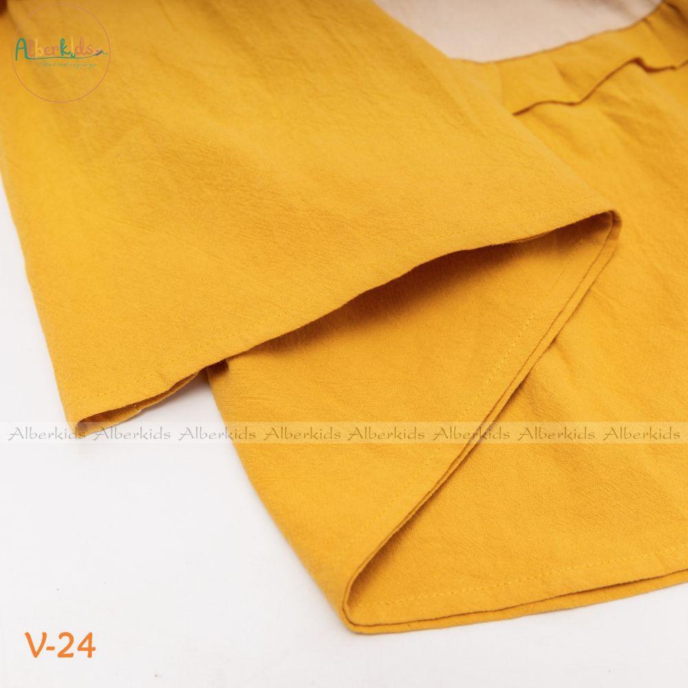 Váy cho bé gái ALBER KIDS 2 dây 3 màu vàng công chúa xinh đẹp cho trẻ em 2,3,4,5,6,7,8,9,10,11,12 tuổi [V24