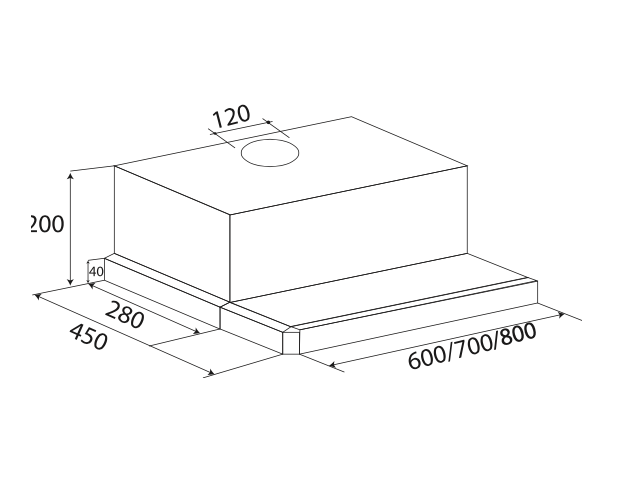 Máy Hút Mùi Âm Tủ KAFF KF-TL60H / KF-TL70H / KF-TL80H/ KF-TL90H - Hàng Chính Hãng