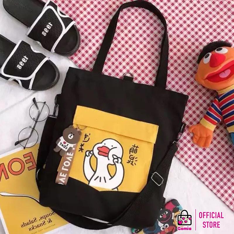 Túi TOTE đeo vai đeo chéo hình chú vịt kute ngộ nghĩnh GOMIA TT1091