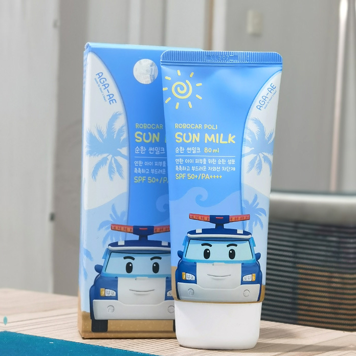 Hình ảnh Kem chống nắng chuyên biệt cho trẻ POLI Sun Milk SPF50+ an toàn, dịu nhẹ cho da Hàn Quốc 80ml