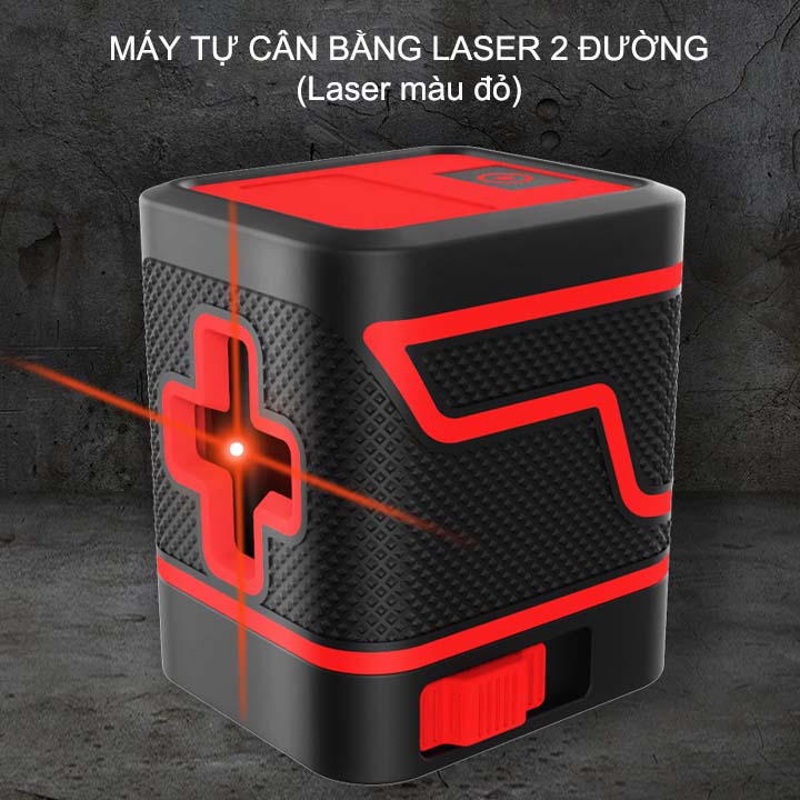 Máy cân bằng laser 2 đường màu đỏ, nhỏ gọn, dùng trong nhà