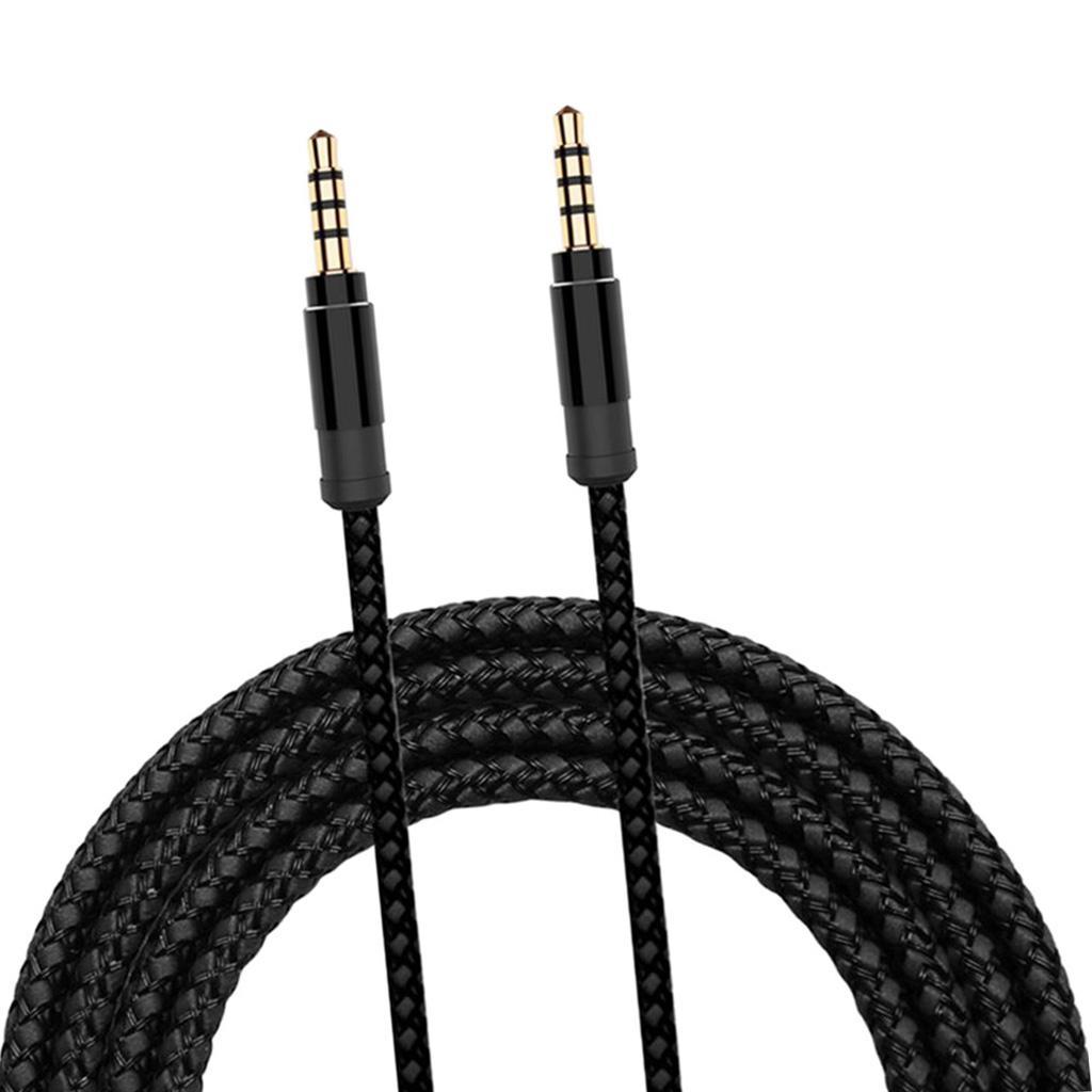 3.5mm Aux Audio Cable Nylon Braided Tablet AUX Audio HiFi Cord 1.5m 4.9ft