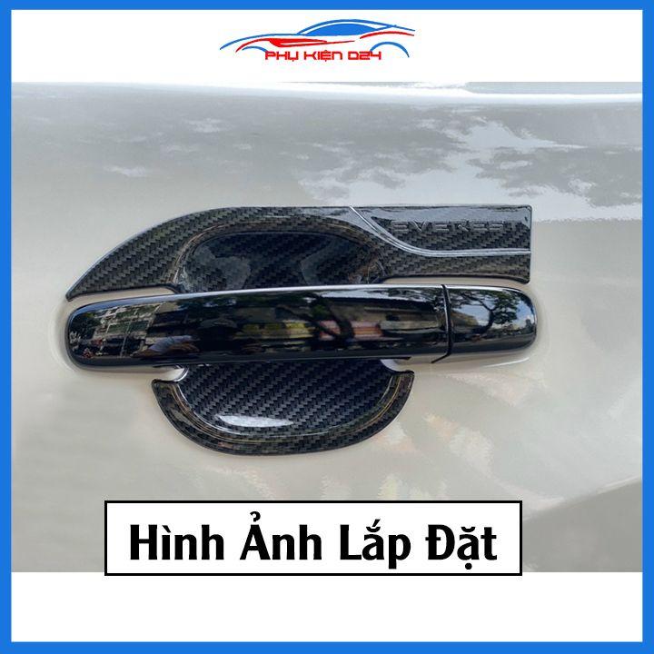 Ốp tay hõm Ranger 2016-2017-2018-2019-2020-2021 vân carbon/mạ crom/nhựa đen chống trầy bảo vệ cửa xe ô tô