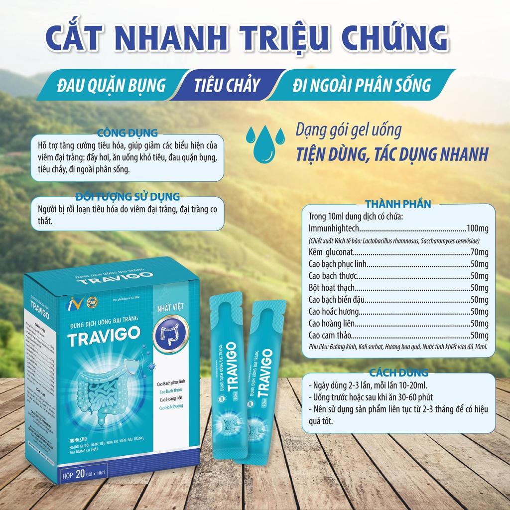 Dung dịch hỗ trợ đau đại tràng Travigo - 20 gói x 10ml