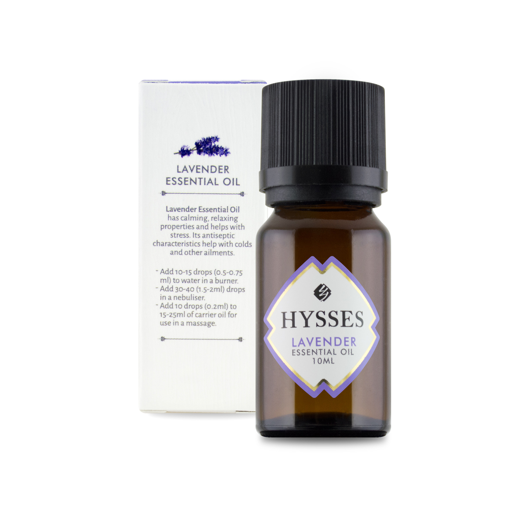 Tinh Dầu Oải Hương Hữu Cơ Tự Nhiên Cao Cấp Hysses Lavender Essential Oil Hương Dễ Chịu, Giảm Căng Thẳng, Hỗ Trợ Chứng Mất Ngủ, Khó Ngủ, Ngủ Không Sâu