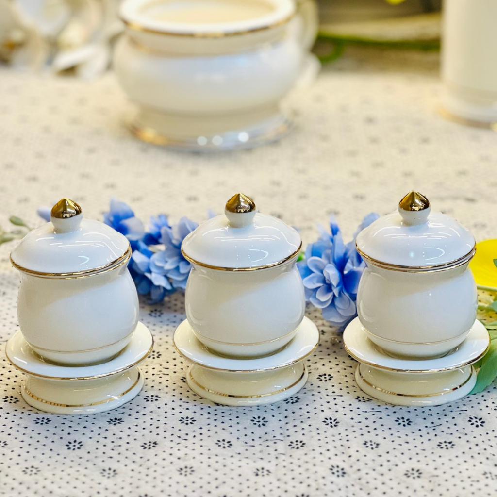 Bộ đồ thờ thần tài RỒNG VIỆT, Bộ đồ sứ men đá trắng cao cấp, sang trọng